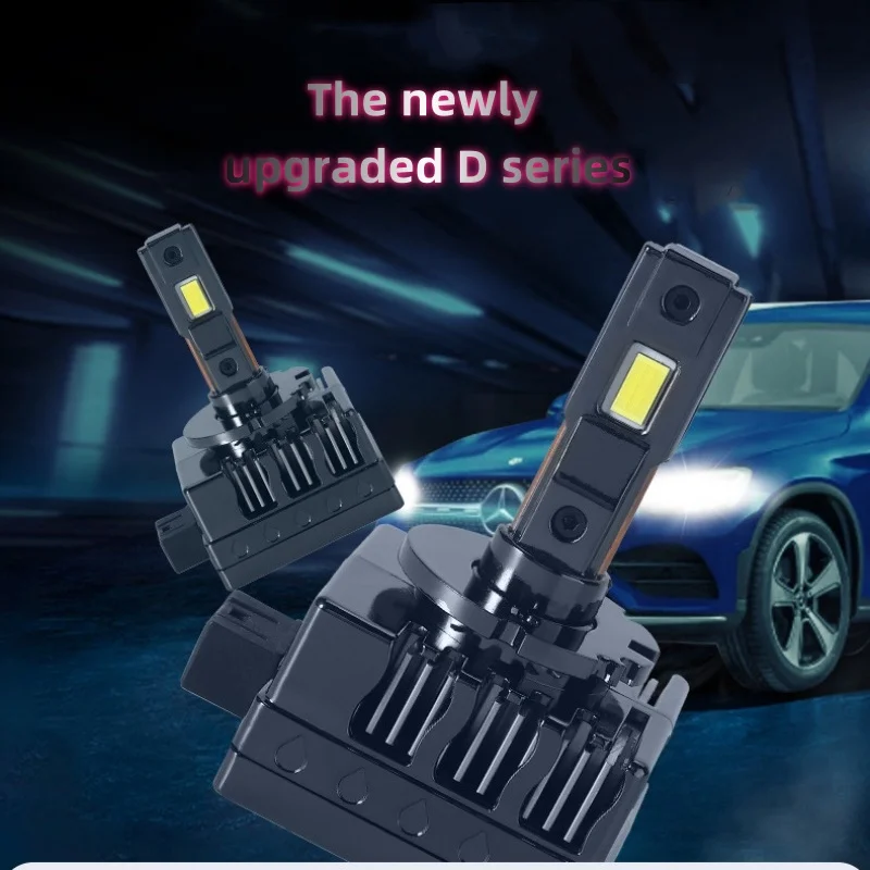 ใหม่ 2 ชิ้น D1S dual ท่อทองแดง Cooling LED ไฟหน้ารถ 6000 พันบวกแสงสีขาวอุณหภูมิสีติดตั้ง losslessly