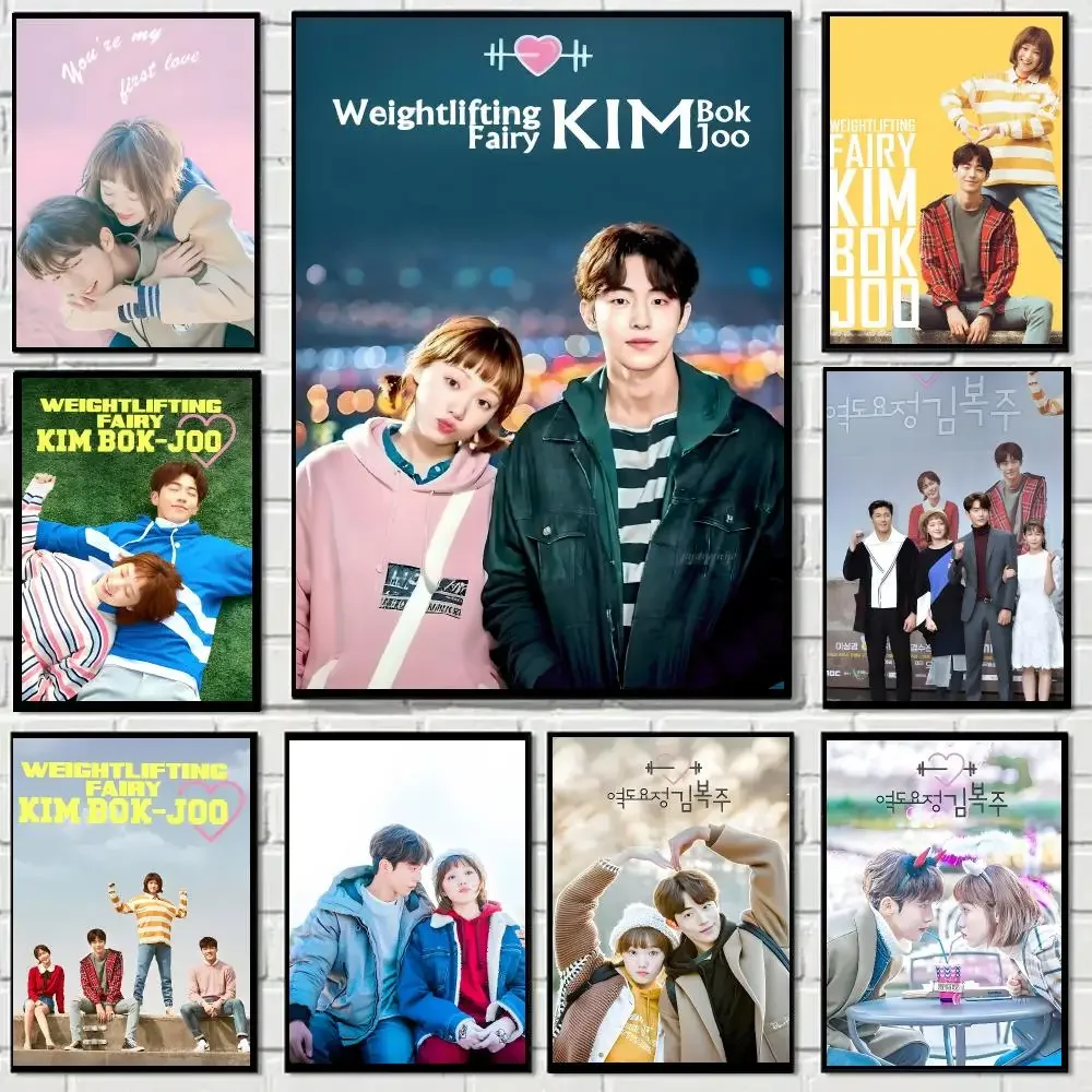 Weightlifting Fairy Kim Bok-joo Drama Poster Self-adhesive Decal Living Room Bedroom Party Bar Decor Moisture-proof