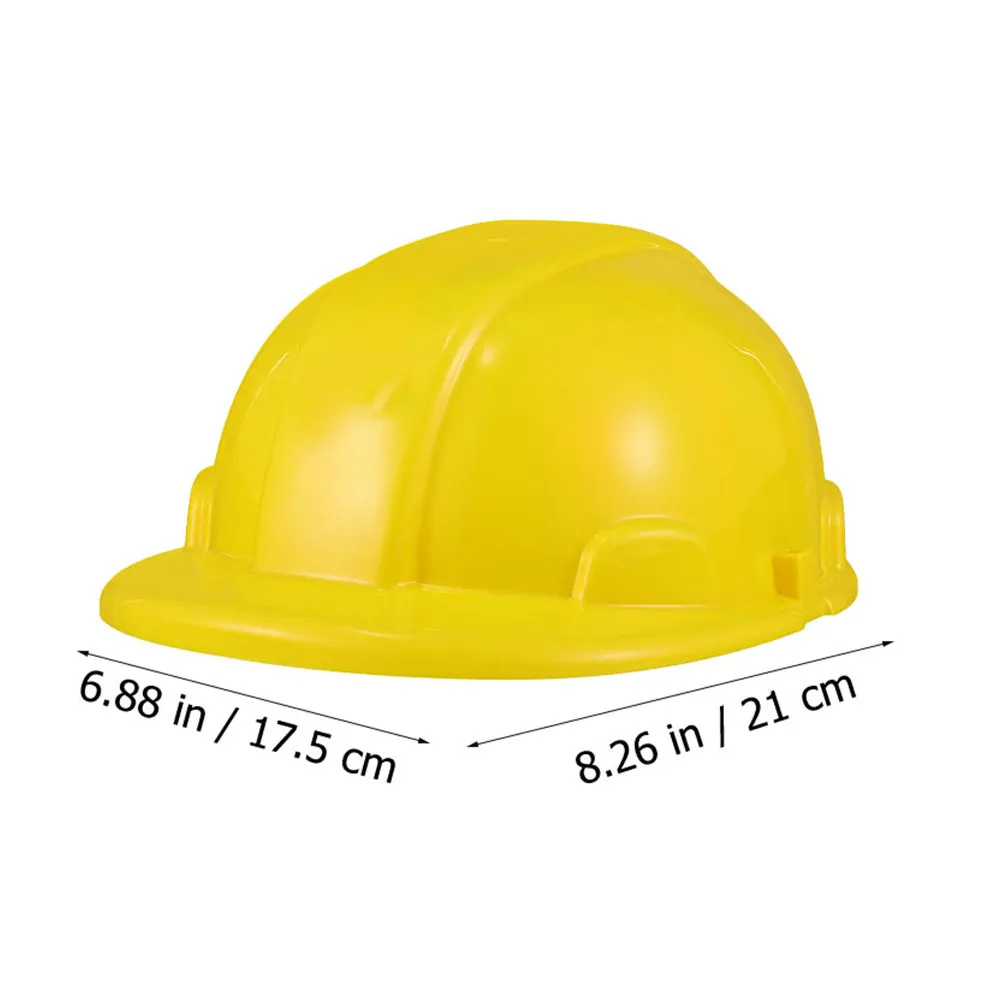 9Pcs Kids Construction Hard Hat Set Bright Color Pretend Play Engineering Safety Cap for Indoor Outdoor Role Play Toddler view 2