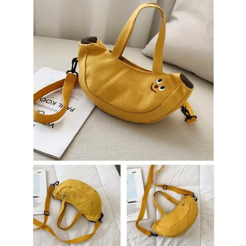 63HC Women Banana Bag Ladies Beadling Bag Сумка для кроссбак-сумки с ручным холстом сумка женская сумочка и кошелек