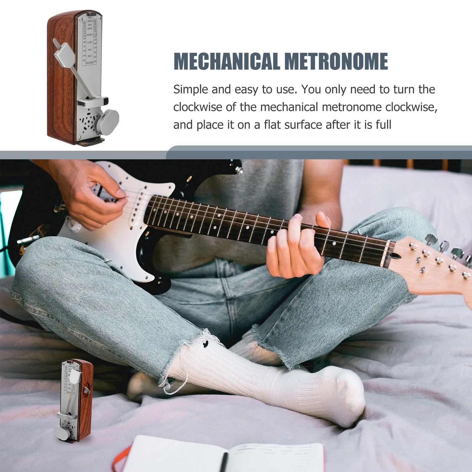 1pc universal metrônomo mecânico durável portátil para piano guitarra tambor violino iniciantes instrumentos musicais acessórios