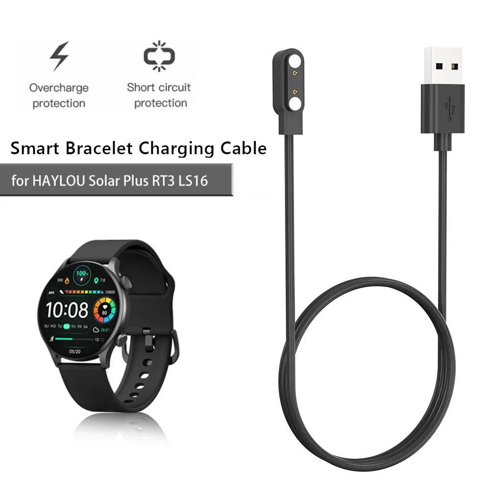 

Высококачественный магнитный USB-кабель для зарядки 60 см, сменный, для умных часов HAYLOU Solar Plus RT3 LS16, аксессуары