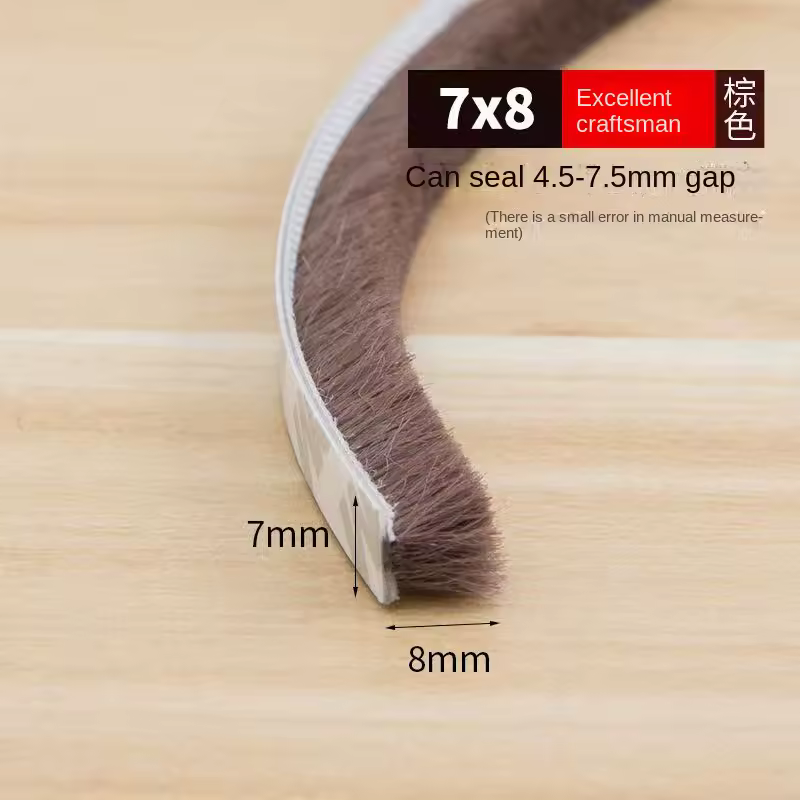 Self-adhesive Bristles Wool Pile Weatherstrip Door Window Brush Seal 7/9 X 5mm 9mm 12mm 15mm 23mm Warm Winter Gray White Brown - Image 10