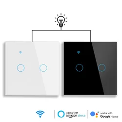 Smart Life WiFi Light Stair Switch 2Gang 1/2/3Way Control Smart Wall Wireless House Touch Cross Switch Google Home Alexa