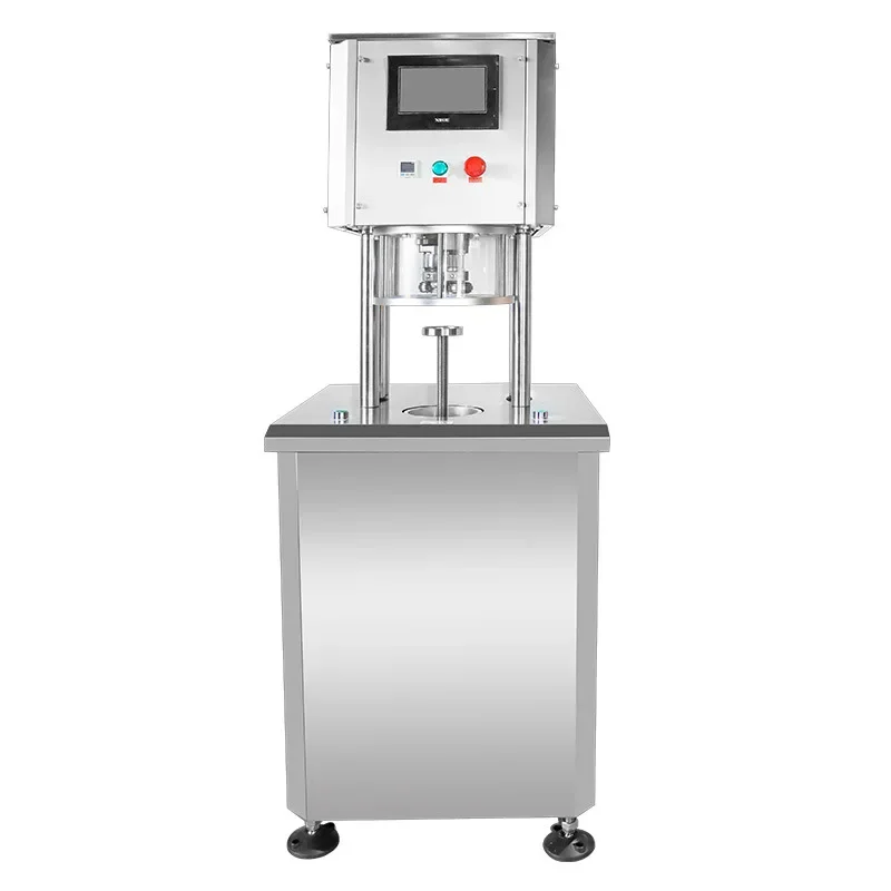 Semi-automatic pet can high temperature sterilization sealing machine, small golden bowl aluminum can negative pressure
