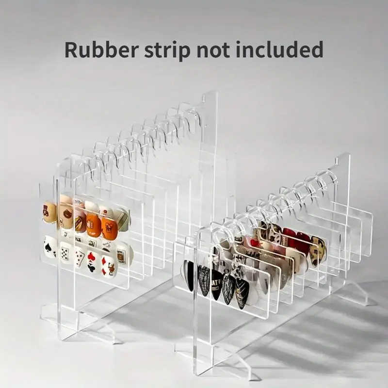 Ins Transparent Acrylic Hook Style Nail Art Display Rack Board Gel Color Works Sample Exhibition Tools