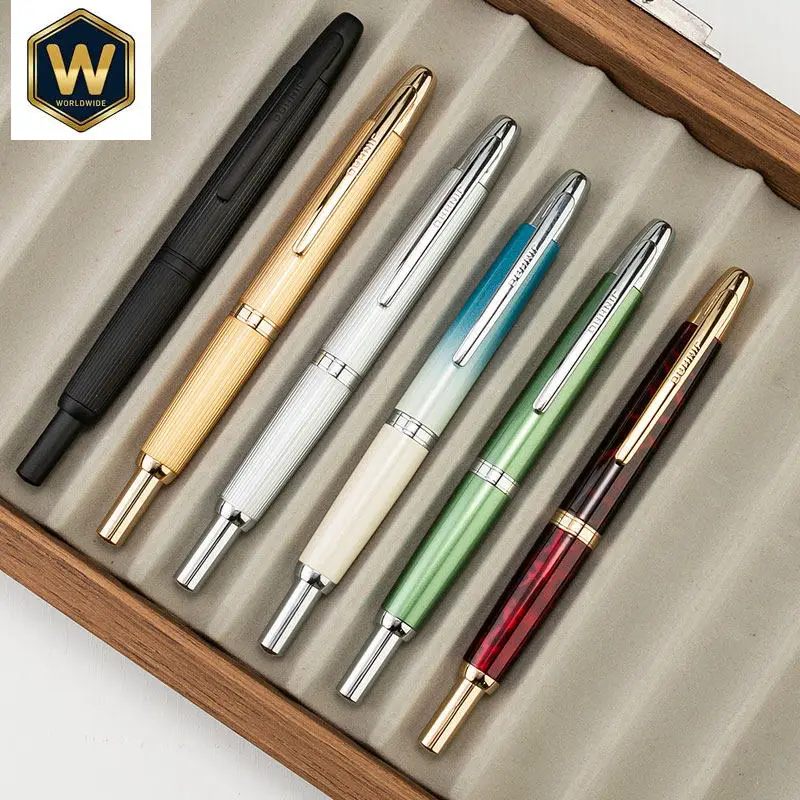 

Перьевая ручка Jinhao A10 без колпачка, с нажимным механизмом, высококачественный выдвижной наконечник, подходит для каллиграфии и практики письма твердым пером.