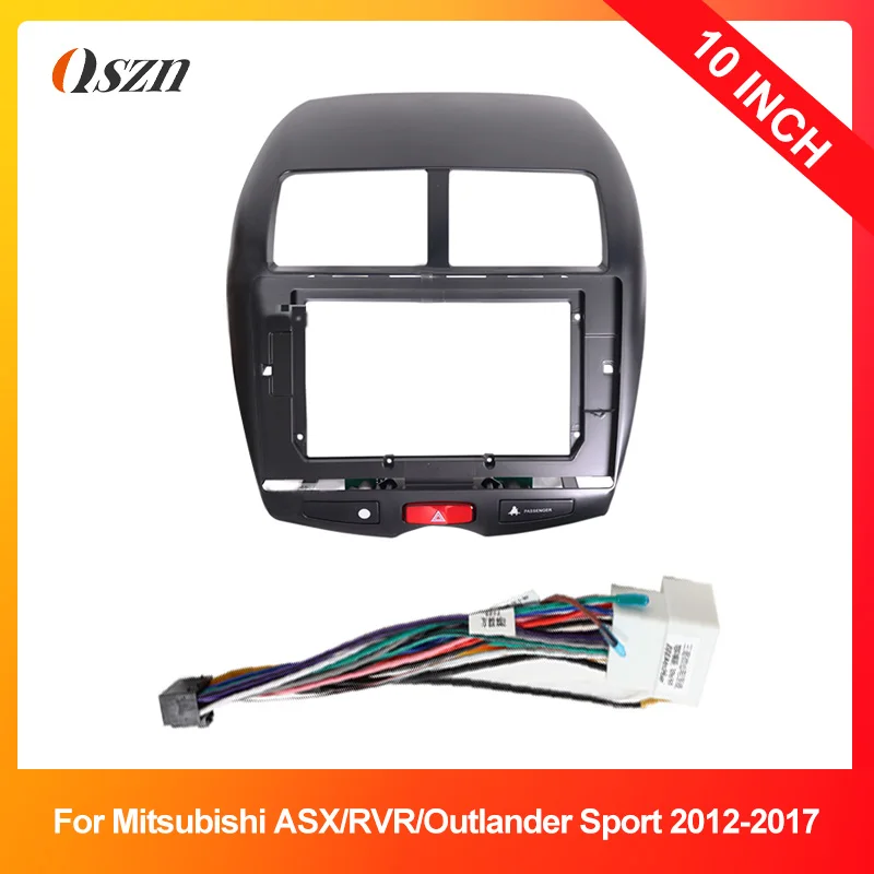 Mascherina 2 DIN Per Mitsubishi Lancer E Outlander – Supporto Per Autoradio Con Navigazione OEM (Nero)