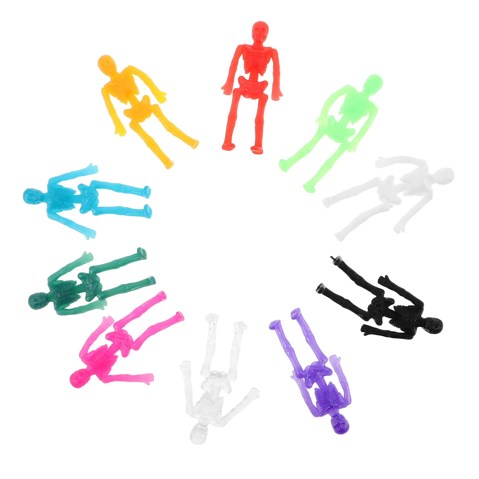 

40Pcs Stretchy Skeletons Bulk Halloween Sticky Decorations Realistic Creepy Skeletons for Pranks Classroom Prizes Goodie Bag
