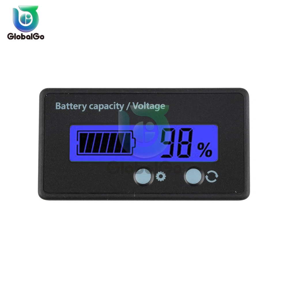 Lithium Battery Capacity Indicator 6-73V LCD Acid Lead Lithium Battery Capacity Indicator Voltmeter Voltage Tester