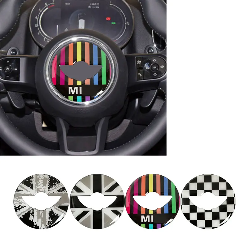 Car Interior Car Steering Wheel Center Sticker For Mini Cooper S F55 F56 F60 Countryman Car-Styling