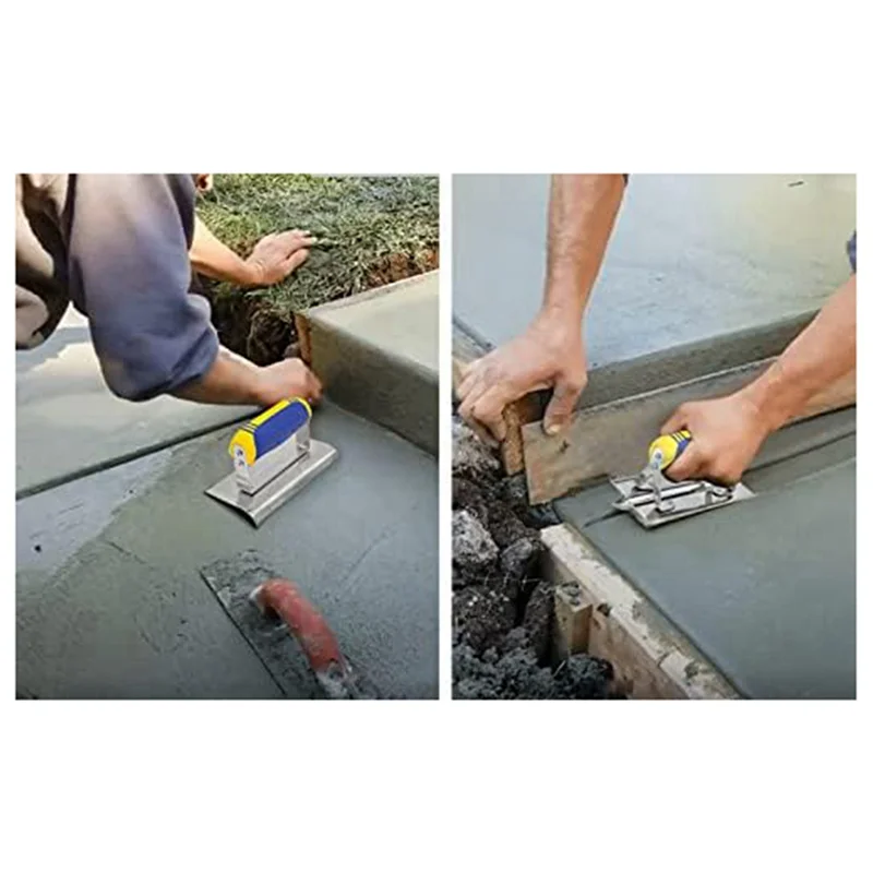 

Flash Trend 2X Stainless Steel Concrete Hand Edger And Groover Tools Set Plaster Stucco Cement Finishing Kit
