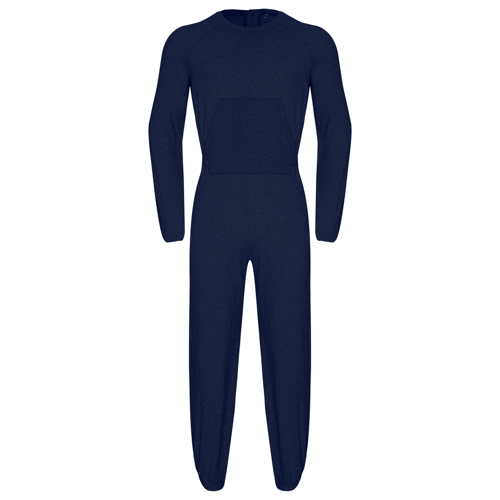 Adaptive Kleidung für Erwachsene und Herren, langärmelig, elastische Bündchen mit Anti-Streifen-Design, Overall für Demenz, ältere Menschen und besondere Bedürfnisse