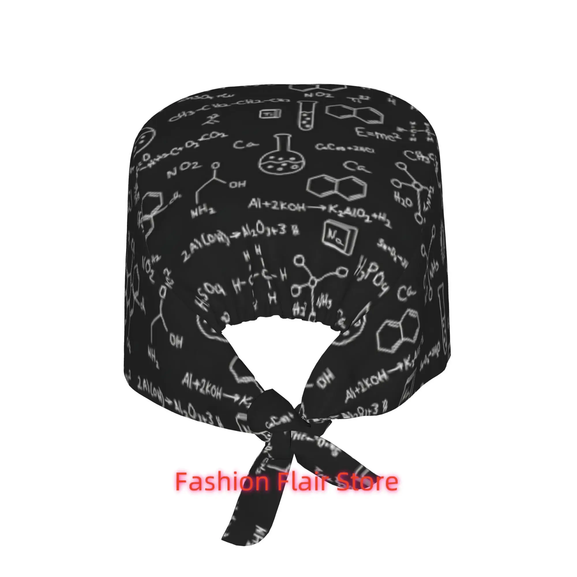1pc Amazing Chemistry Unisex Work Cap Adjustable Lightweight with Lace Up Desig Dust Proof Suitable for Nurses And Chefs