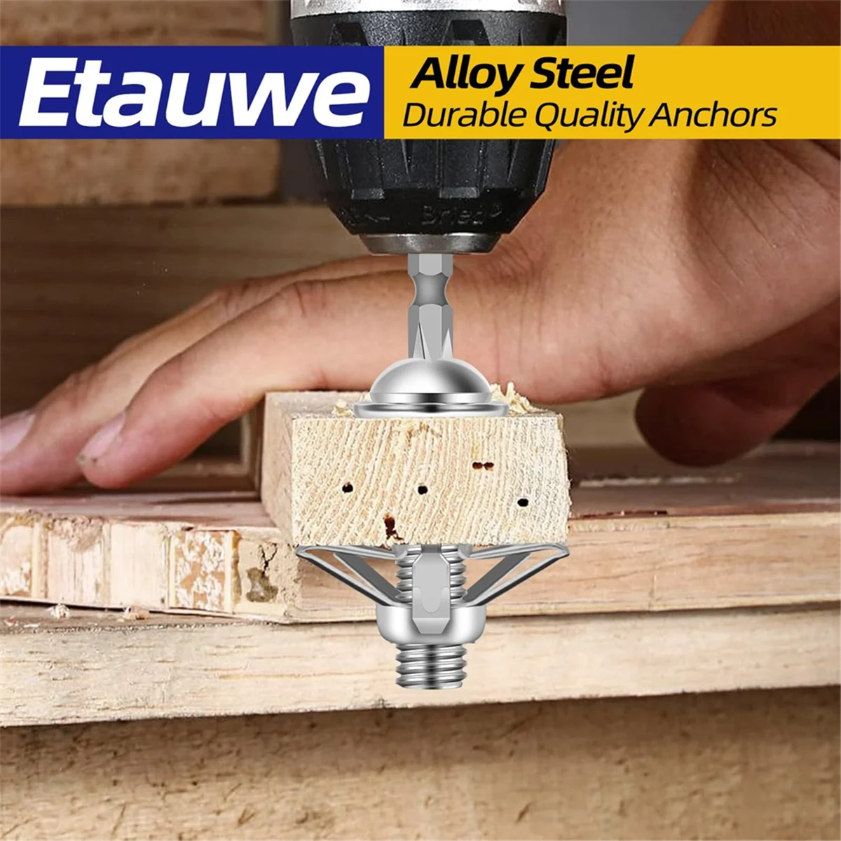 A83Z M8x30mm مسامير جدارية مجوفة شديدة التحمل، مسامير مرساة جدارية من الفولاذ المطلي بالزنك للجدران الجافة والبلاط، 30 قطعة #6