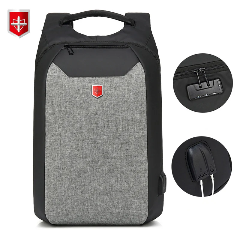 

New Waterproof 15.6 inch Laptop Backpack Man Travel USB Charging s Male Anti-thief TSA Lock School Bag Mochila