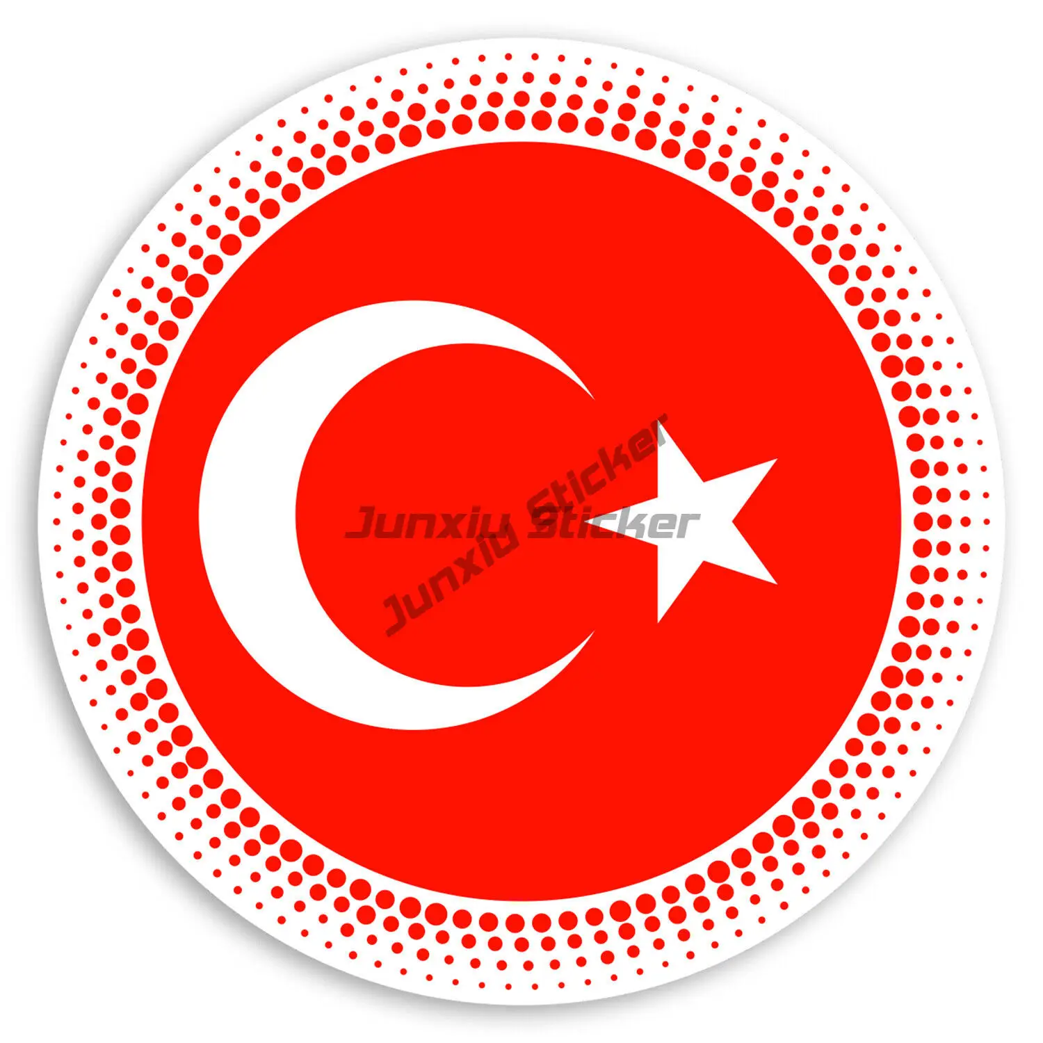 Art Pattern Turkey Flag Vinyl Stickers - Turkish Fun Travel Luggage Window Truck Camper Guitar Car Body Refrigerator Wall