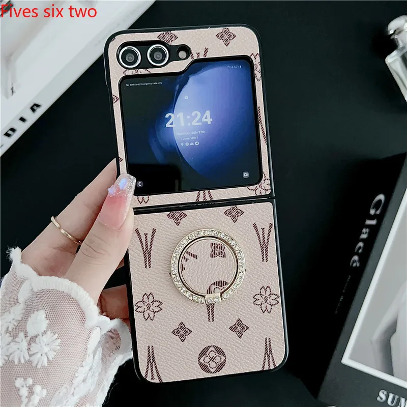 حافظة بتصاميم هندسية مع حامل حلقي لسامسونج جالاكسي زد فليب ، غطاء صلب ، ضد للصدمات ، بلينغ ماسي ، 6 ، 5 ، 4 ، 3 ، 2 ، 1 ، ZFlip5 ، ZFlip4 ، Flip3 #3