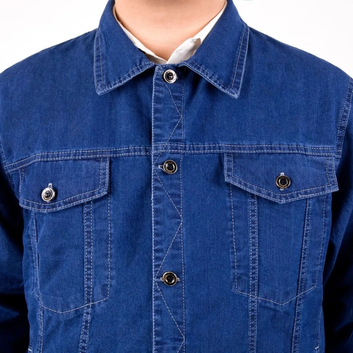 Conjunto de Trabalho em Denim Leve para o Verão para Homens, Manga Longa, Respirável, Resistente ao Calor e ao Desgaste, Ideal para Soldagem e Reparos Automotivos