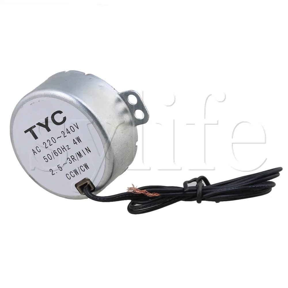 TYC-50 Synchronous Motor AC 220V 2.5-3 r/min 50/60Hz CW/CCW 4W 10mm Length Shaft