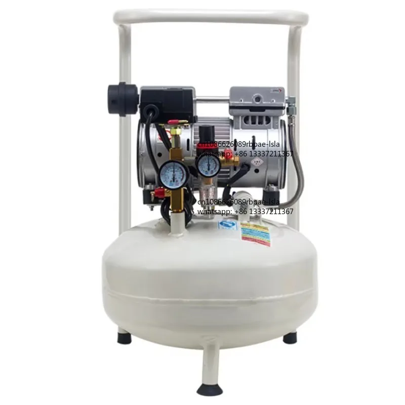 600W 25L Dental  Low Noise High Pressure Electric Silent Oil Free Small Mini Portable Reciprocating Piston Air Compressor