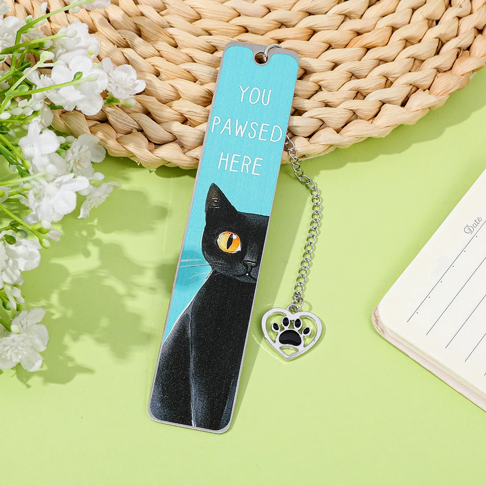 علامة مرجعية معدنية لطيفة على شكل قطة تم كفورها هنا ملحقات كتاب عاشق القطط لتزيين الكتب والقرطاسية واللوازم المكتبية