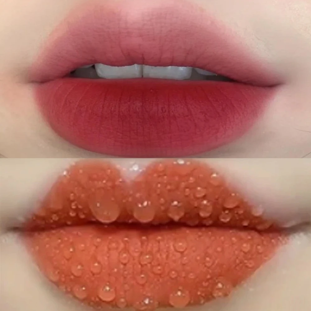 Brillo de labios de terciopelo mate resistente al agua, taza antiadherente, lápiz labial líquido, no se decolora, esmalte de labios, maquillaje para mujeres, Cosméticos coreanos, 12 colores