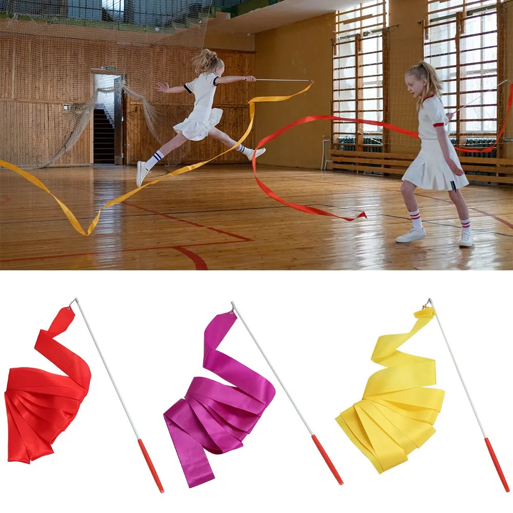 Adult Sports Professional Art Ballet Gymnastic 4M Ballet Streamer Props Dance Stick Gymnastics Ribbons