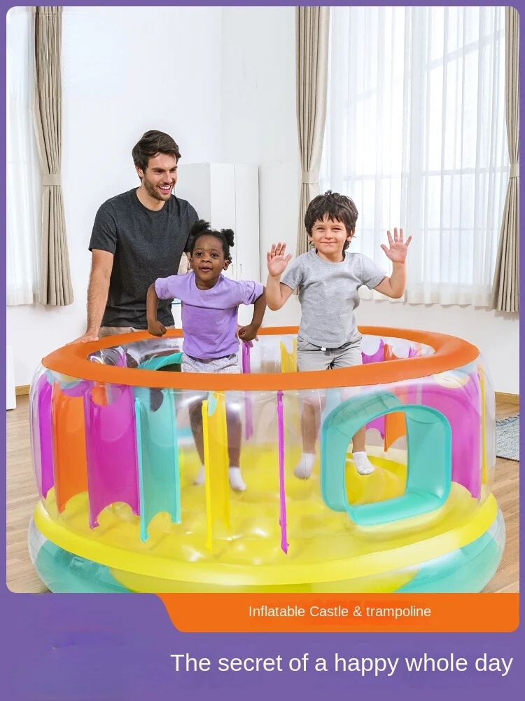 

Children's Inflatable Castle Indoor Small Household Trampoline Child Baby Inflatable Toys Trampoline