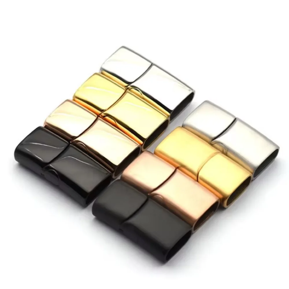 1Pcs Stainless Steel Magnetic Clasp For DIY Leather Bracelets Rope Charms Jewellery Making Jewelry Supplies Findings Accessories