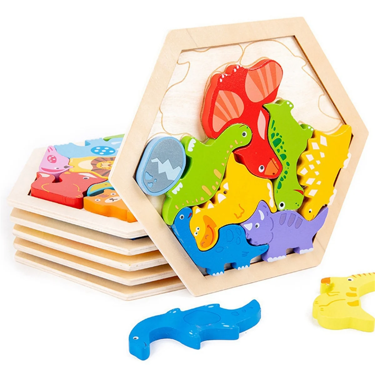 X55A-Baby Toy Wooden Jigsaw Puzzle Children'S Intelligence Puzzle Development Ealy Educational for Puzzle Marine