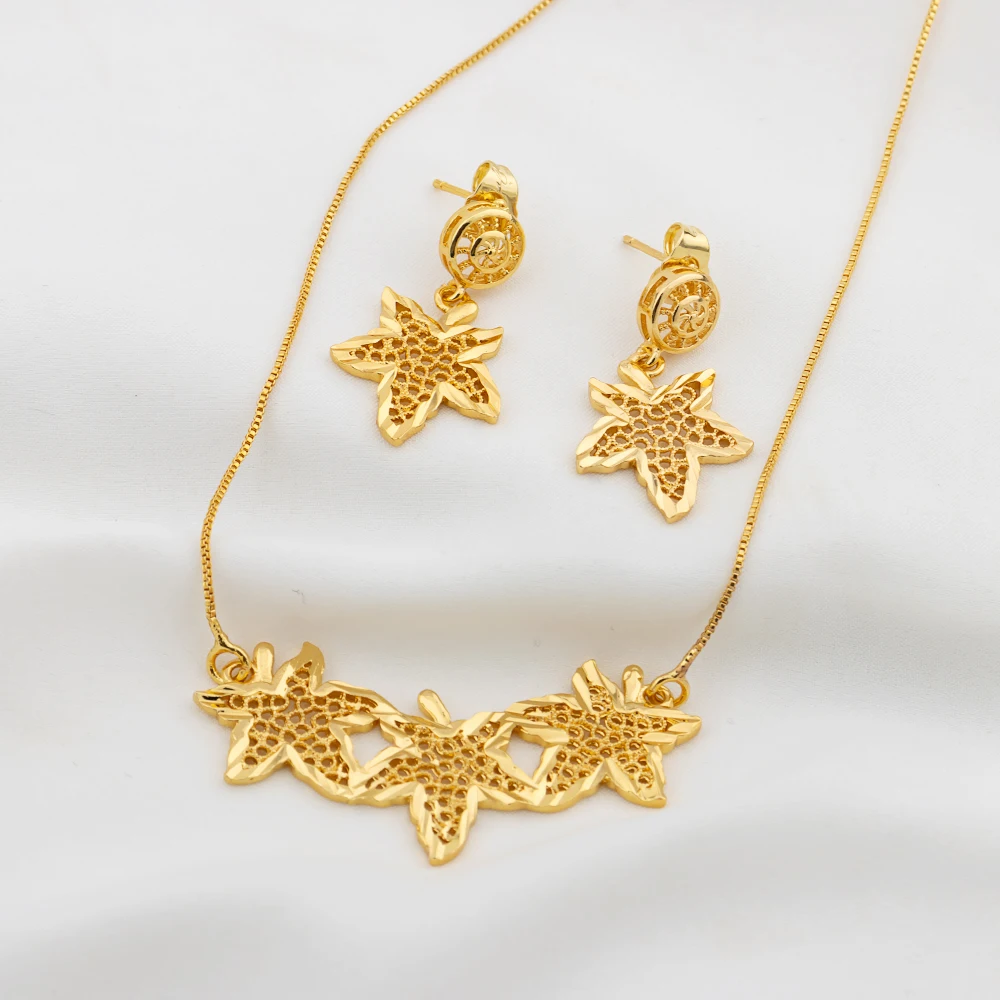 YM Frau Schmuck Sets Gold Farbe Retro Runde Anhänger Halskette Stern Ohrringe Mode Party Hochzeit Schmuck Zubehör Urlaub Geschenke 3