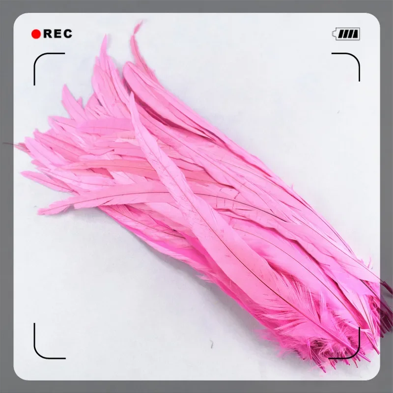 50 Stück farbige Hahnenfeder, 35–40 cm (14–16 Zoll), Hahnenfedern für Bastelarbeiten, Hochzeitsdekoration, Kleidungszubehör, DIY – Detail 10