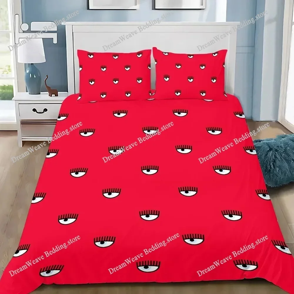 Exquisite 3D Eyes Wallpaper Chiara Ferragni Digital Printing Bedding Set Duvet Cover Comforter Bed Adult Girls Boys Gift519519