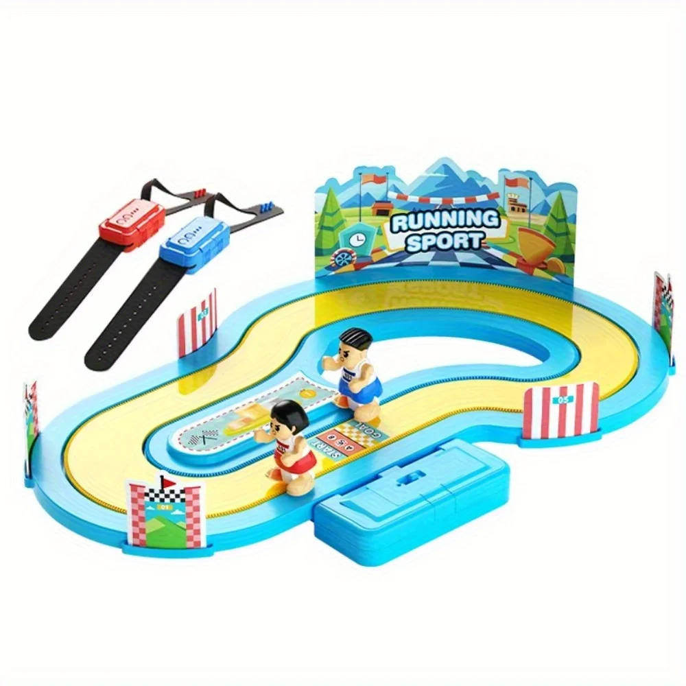 

Children's Speed Wireless Body Sensing Competition Running Table Game Toy,Two-Person Competitive Simulation Track Motion Toys
