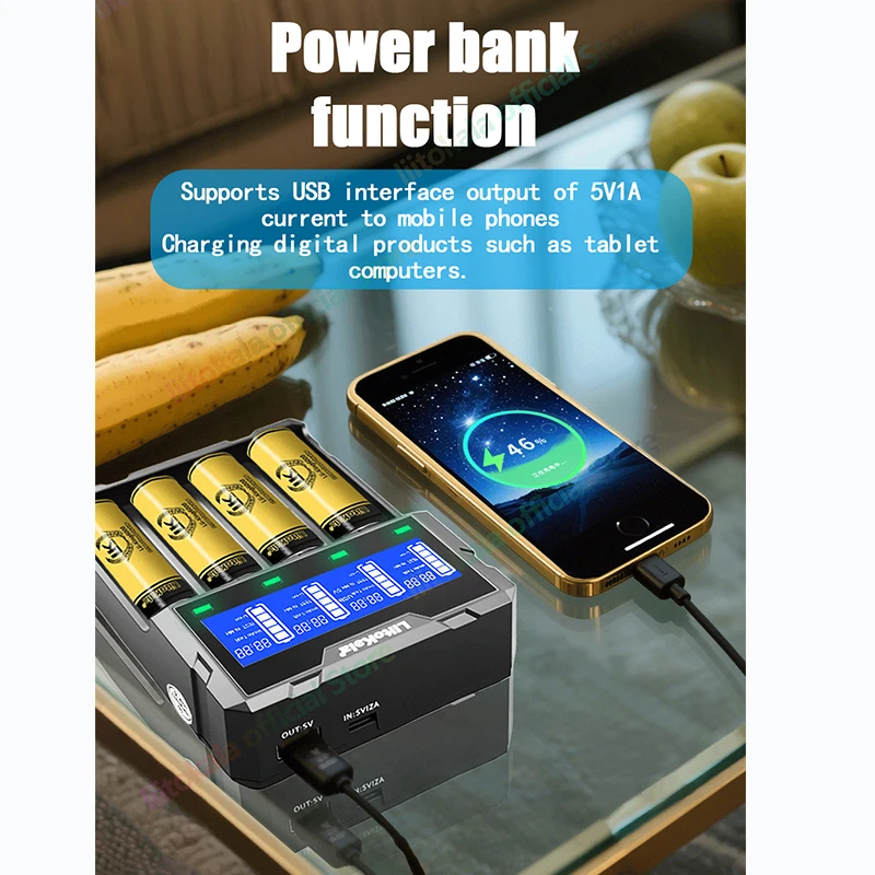 1-5pcs liitokala Lii-K4 carregador de bateria lcd para 18650 18350 18500 21700 20700b 10440 26650 1.2v mh/3.7v carregador inteligente de bateria