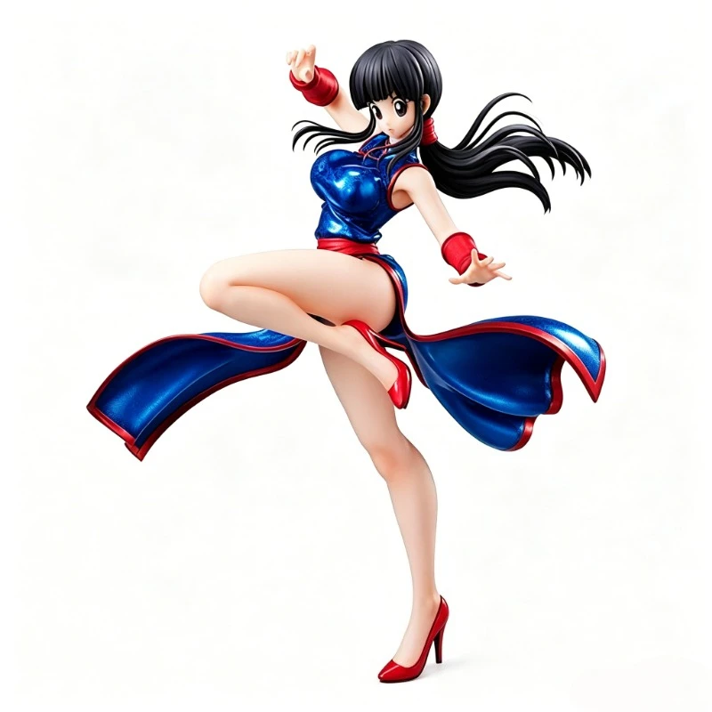 

Dolls and Toy Figures Sexy beautiful girl dragon ball Cheongsam Qiqi 20CM game anime Surrounding trendy fun Figure model gift