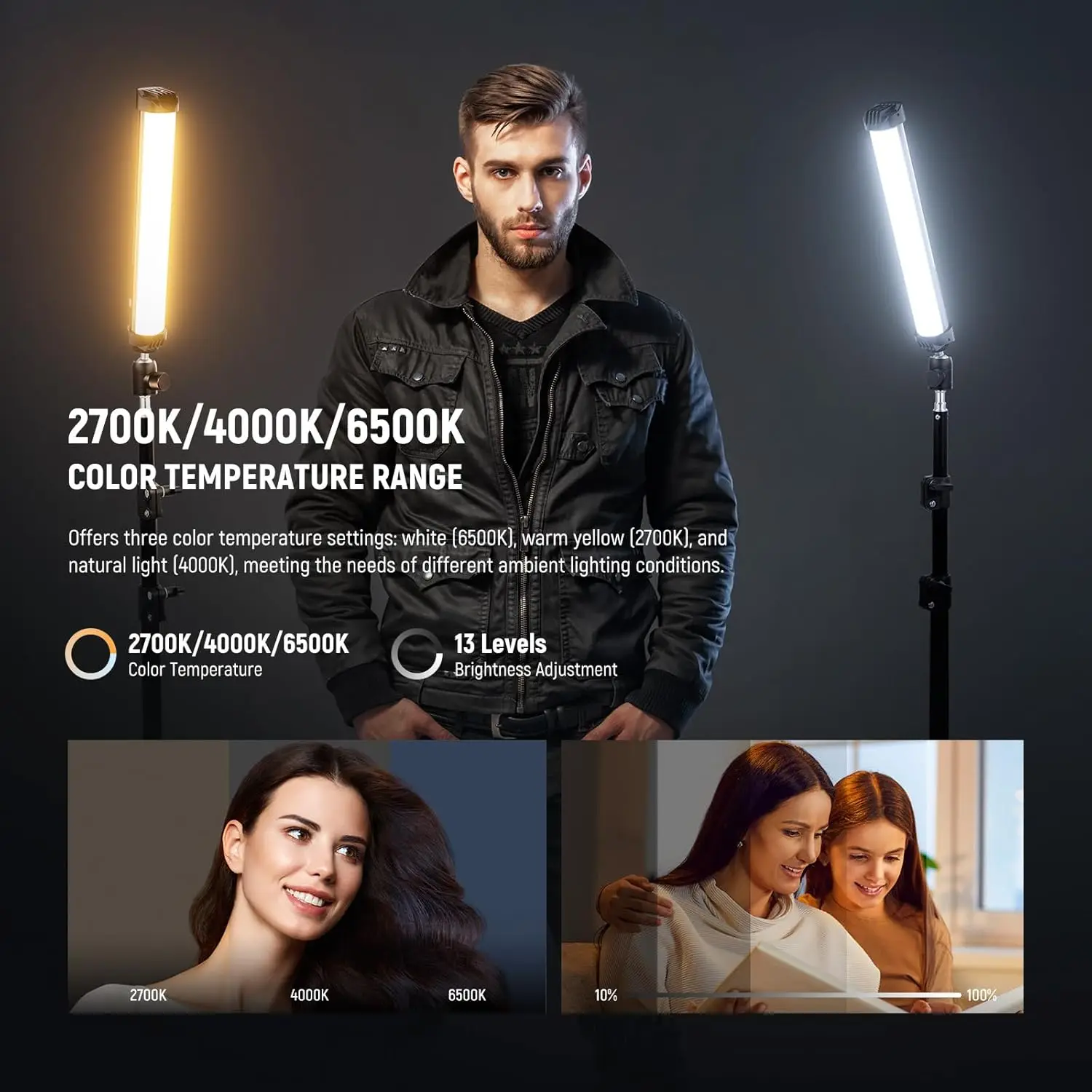 NEEWER Basics 12 "عصا إضاءة RGB مغناطيسية CRI95 عكس الضوء 8 واط LED يده فيديو أنبوب الإضاءة عصا لتسجيل الفيديو في الاستوديو