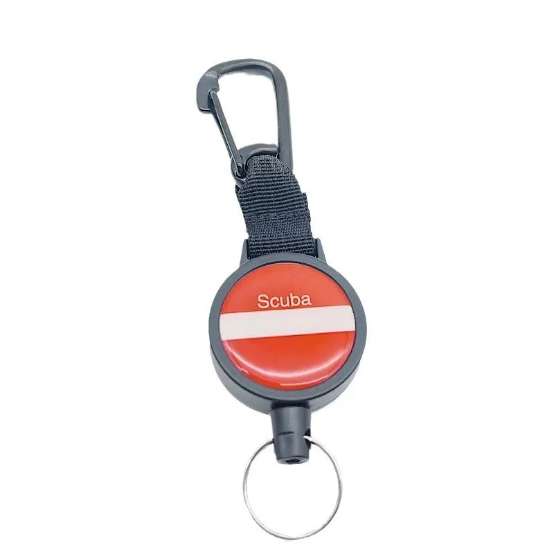 

TEC Diving Loss Prevention Wire Rope Retractable Carabiner Retractable Wear Resistant Auto-Retractor Underwater Accessories