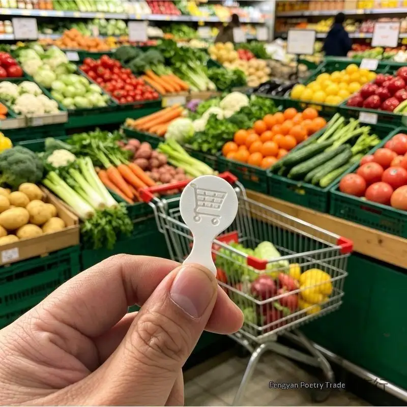 3 Stück Einkaufswagen-Token-Schlüsselanhänger, umweltfreundliches 3D-Plastik, wiederverwendbares Werkzeug zum Entsperren des Einkaufswagens für Familien-Einkaufstouren – Detail 7