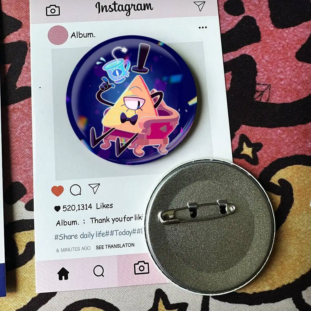 C-Cipher The Book Of B-Bill    Laser Badge Creative Pins Brooch for Bag Clothes Hat Decor Gifts Fans Collect