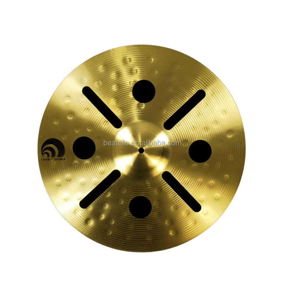 

IZINK Wholesale 18'' Heavy Crash Cymbals Titanium Alloy Cymbal for Drum Set Silver Cymbal Traditional Percussion Instrument