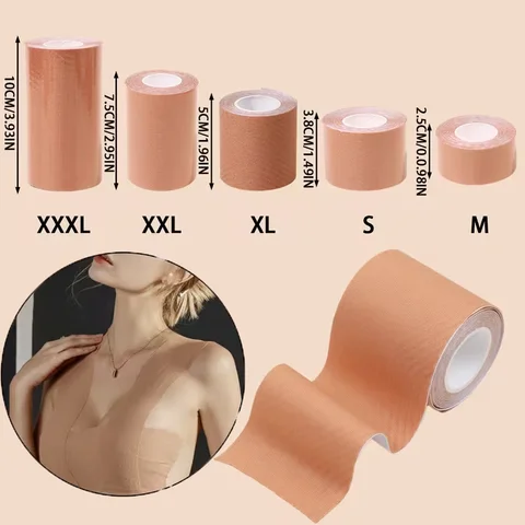 1 Roll  Adhesive Breast Lift Tape Compatible for B.E Cup Bras No Undergarment Modification Instant Bust Lift Tape for Clothing