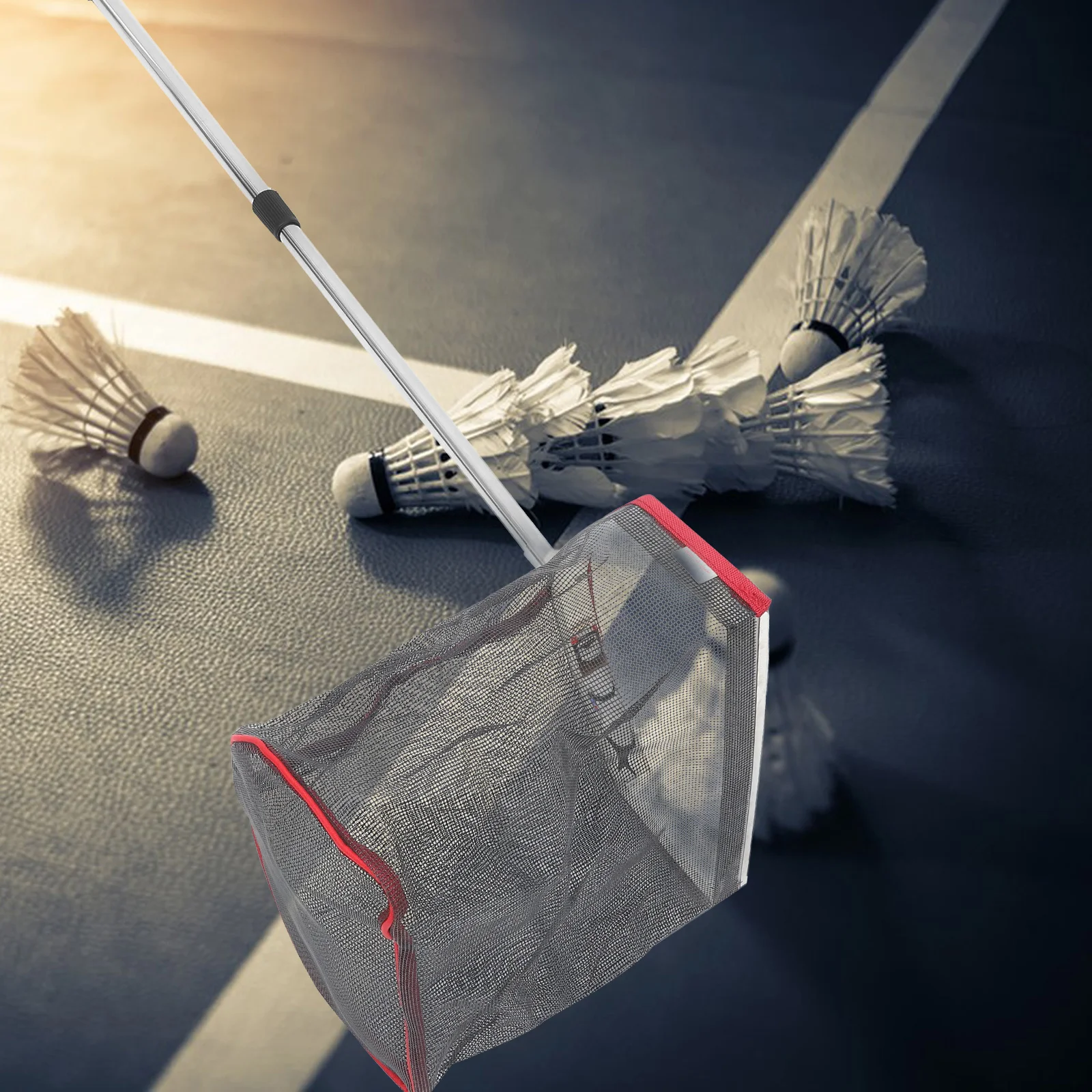 

1Pcs Badminton Practice Tool Wear-Resistant Ball Retriever Convenient Pickup Net for School Training Courts Professional Sports