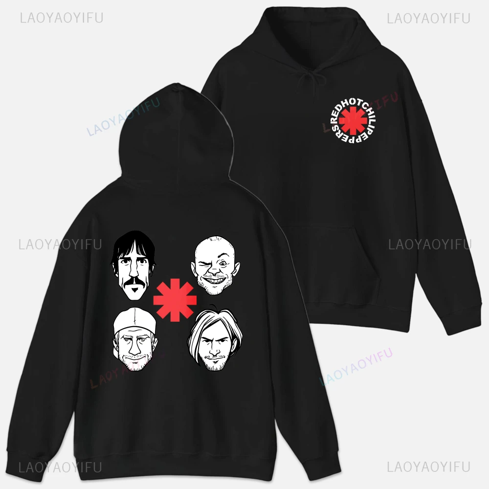 Sudadera de manga larga de otoño de calidad Red Hot Chili Pepper, ropa personalizada, ropa de calle con capucha estampada, Tops gráficos para hombres