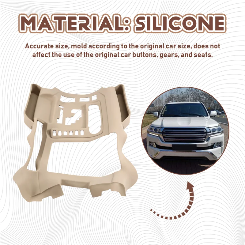 

A58X-Защитный рукав, крышка шестерни для хранения центральной консоли для Toyota Land Cruiser 200 LC200 2016-2021, аксессуары для интерьера с левым рулем Be