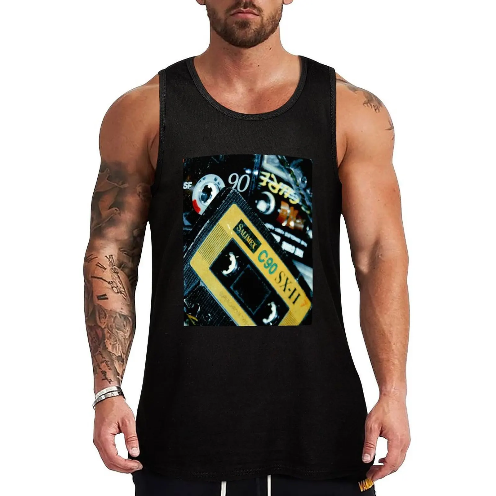 

GALATHI Cassette Tank Top cool things gym wear men Men's gym t-shirt
