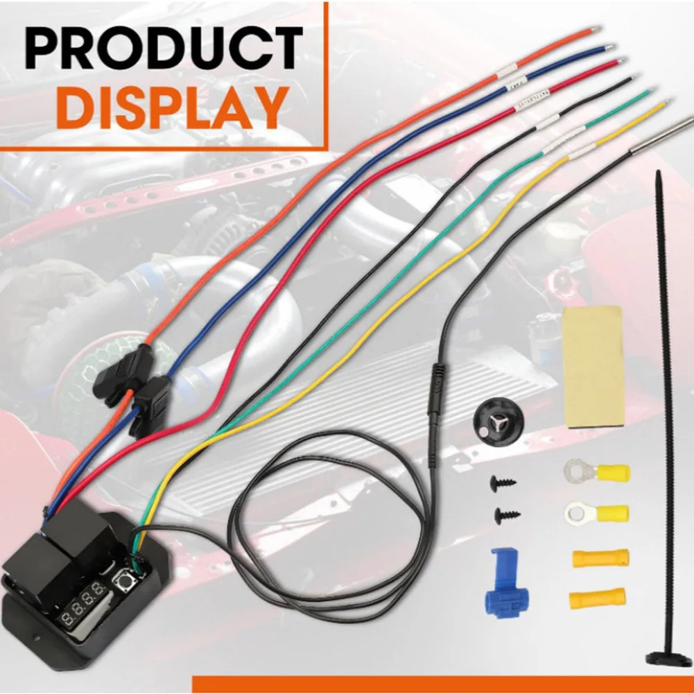 Temperature Controller Digital Fan Switch For Engine Cooling Adjustable Temperature Control Adjustable Temp 40 C-110 C