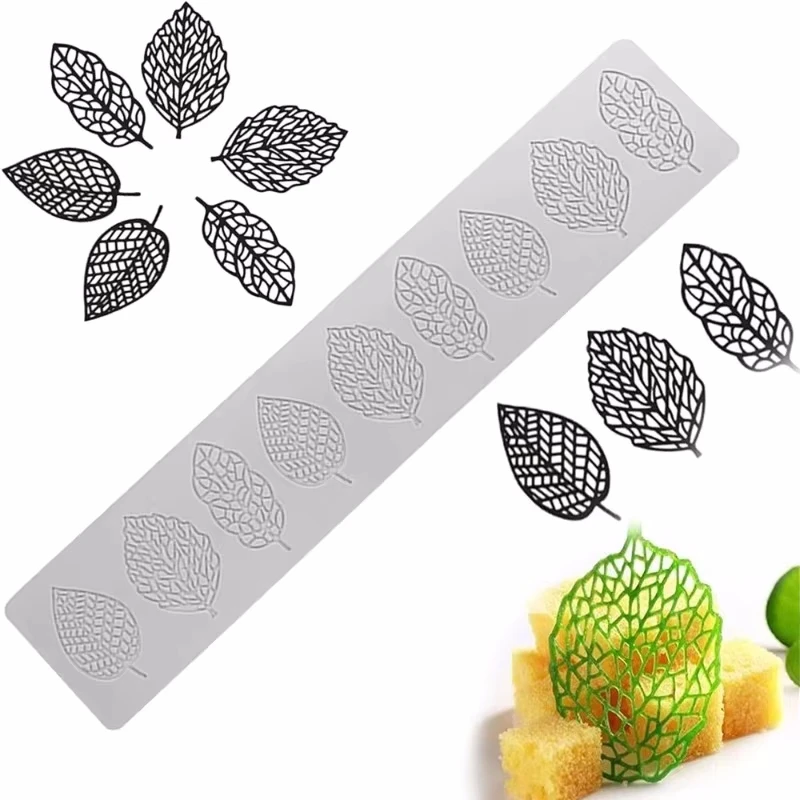 Food-Grade Decoration Molds Decorative Leaf-Shaped Reusable Leaf Molds Creative Baking Molds for Diy Baking Projects