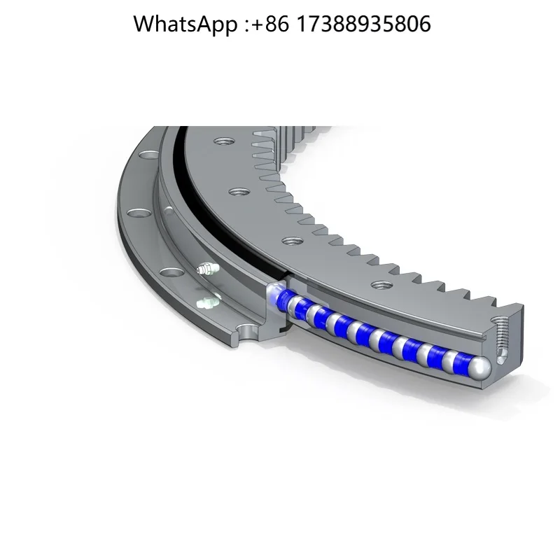 European Use Thin Turntable Flange Type RKS WD-232.20.0644 Slewing Ring Alloy Steel Four Point Contact for Food Machinery